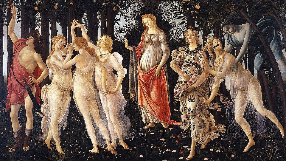 Sandro Botticelli, Primavera, 1482/1487, Uffizien (Ausschnitt) 